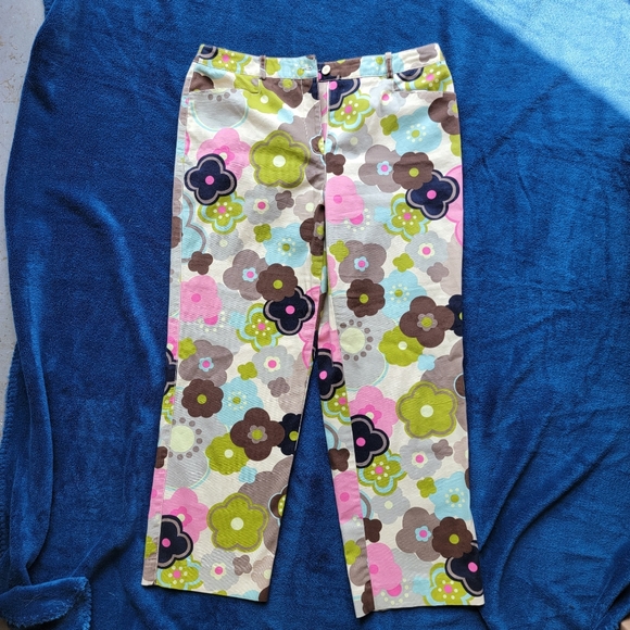 Talbots Pants - Talbots womens size 10 floral slacks stretch